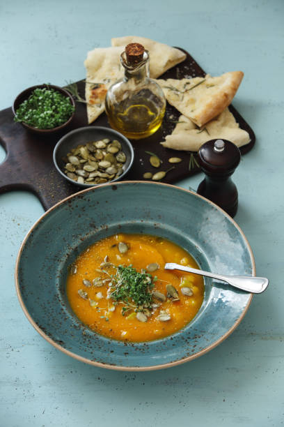 istock Vegan Pumpkin and Carrot Soup 1223787639