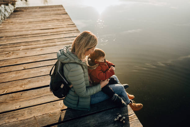 istock On a lake dock with my baby boy 1223789485