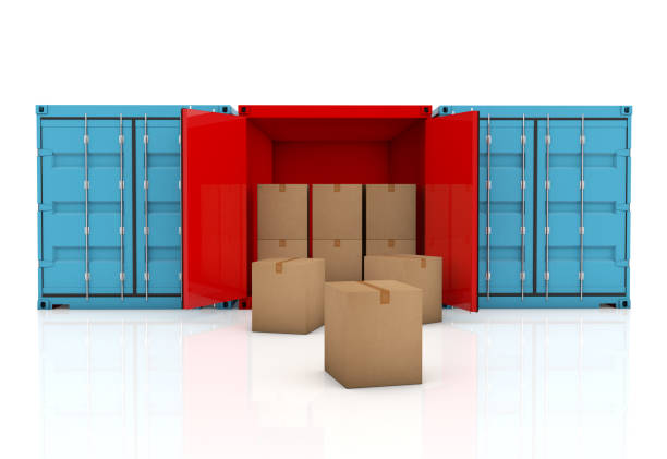 istock Freight transportation, package shipment, shipping and delivery concept 1223790677