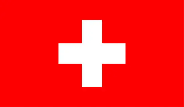 Vector illustration of Switzerland flag downloadable