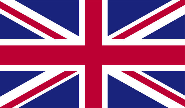 флаг великобритании загружаемый - британский флаг stock illustrations