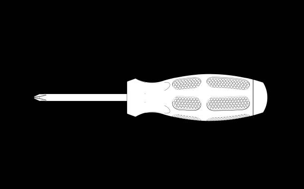 3d renderings of screwdrivers isolated