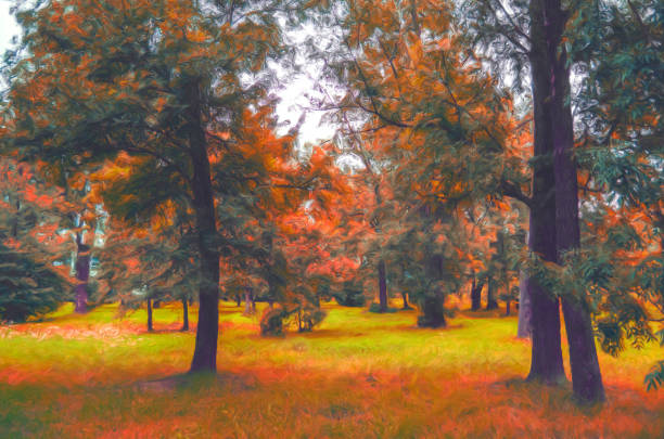 istock Oil landscape painting 1223793307