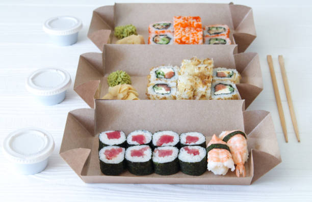 istock Sushi order and Japanese food concept 1223794039