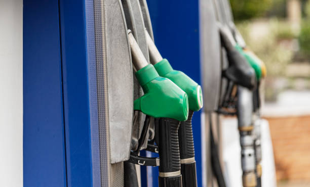 istock Filling nozzles at the gas station. 1223797715