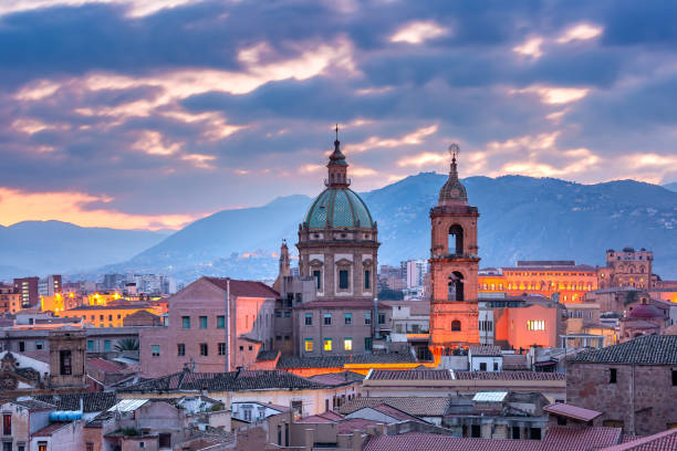 istock Palermo at sunset, Sicily, Italy 1223797983