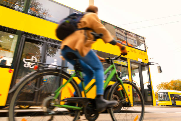 istock Mobility during the pandemic - Bus and Bicycle 1223799336