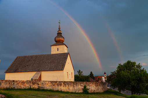 An old fortress church in Balatonalmádi, Hungary. It was built in the 12th century.