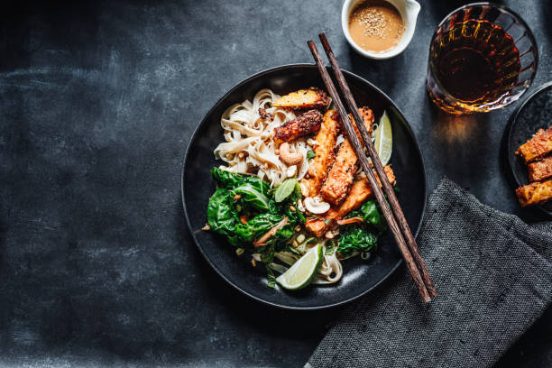 istock Vegan food dish served on a table 1223804076