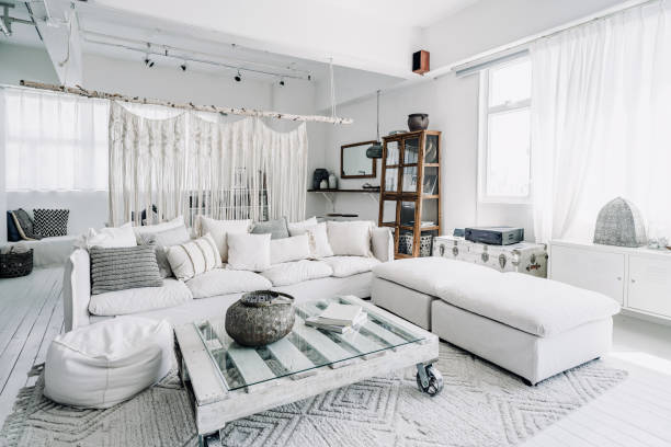 istock Loft living room interior with modern, stylish and cozy design 1223809952