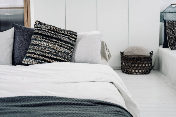 istock Loft bedroom interior with modern, stylish and cozy design 1223810010