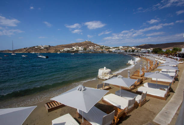 istock Ornos Beach in Mykonos, Greece 1223811106