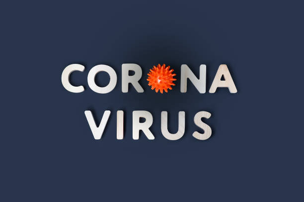 istock Coronavirus text on dark blue background. Coronavirus 2019-nCoV, pandemic concept 1223811265