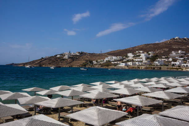 istock Ornos Beach in Mykonos, Greece 1223811280