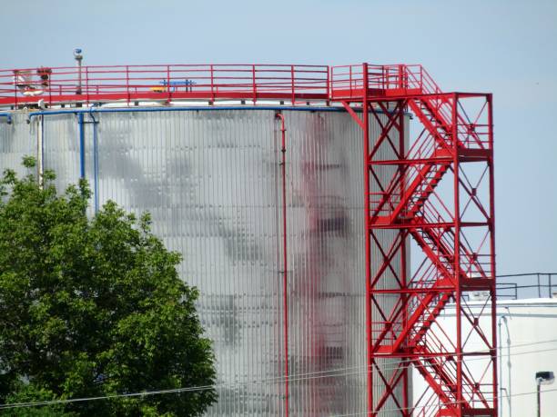 istock Crude oil storage tank 1223816038
