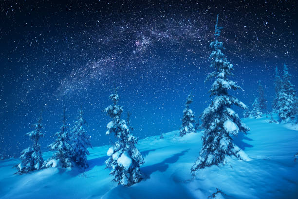 istock Mountain valley covered with fresh snow 1223816377