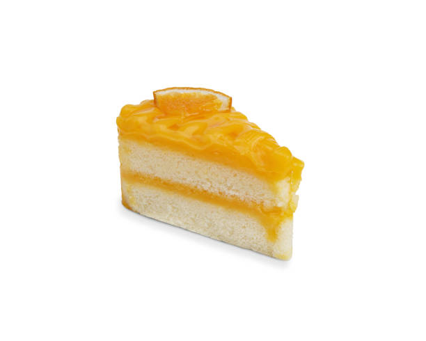 istock Orange cake isolated on white background. with clipping paths. 1223821179