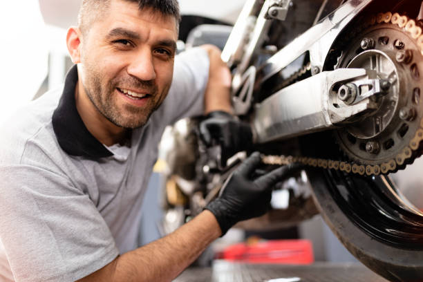 istock Motorbike Repairman 1223825536