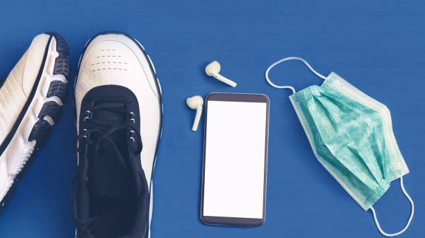 Jogging concept during Corona virus pandemic quarantine