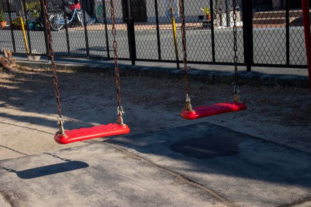 istock Red swing in Japanese park 1223831797