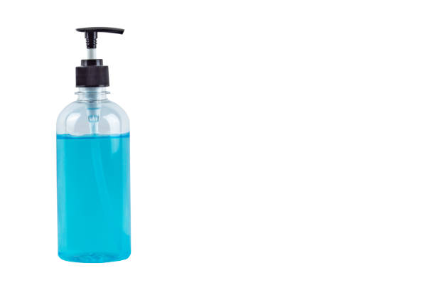istock Isolated Alcohol gel bottles on a white background with clipping path. 1223833355
