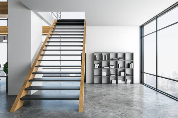 istock Wooden stairs in conference room 1223834911