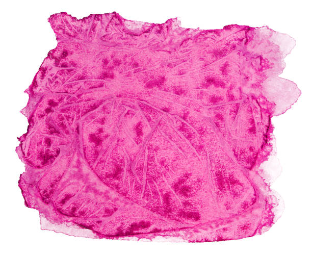 istock pink watercolor paint stain 1223835640