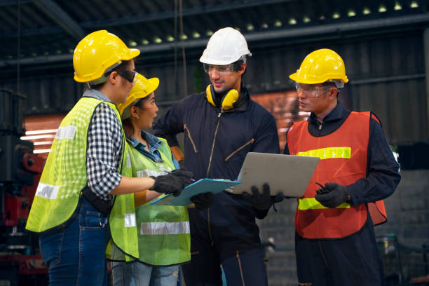 istock Factory worker works at the factory site 1223836077