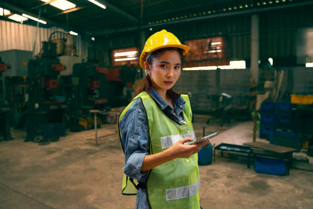 istock Factory worker works at the factory site 1223836093