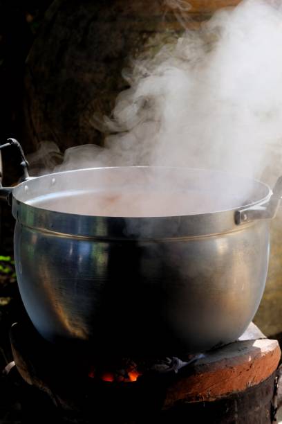 istock White smoke from a hot cooking pot in an style kitchen area 1223837020
