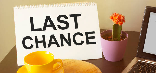 istock Text sign showing LAST CHANCE text .Concept 1223839357