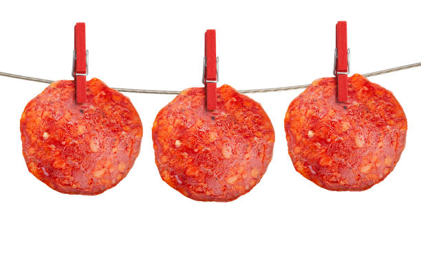 istock Slices of salami 1223840450
