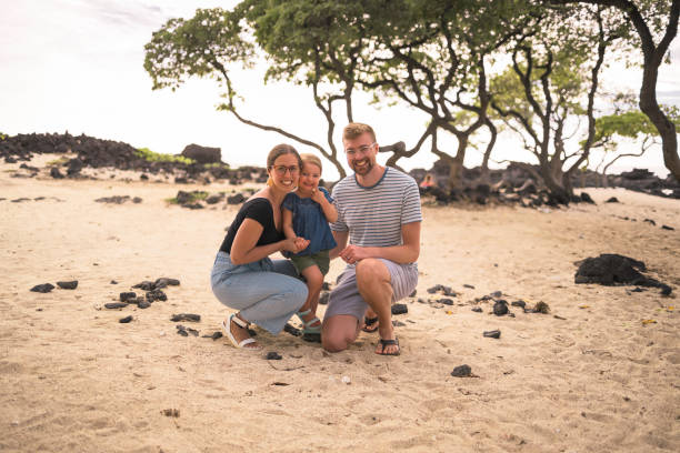 istock Family of three posing for pic 1223845580