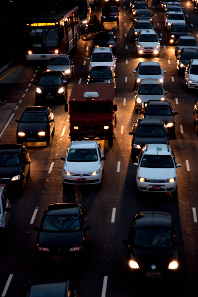 istock Night traffic in the city 1223846384