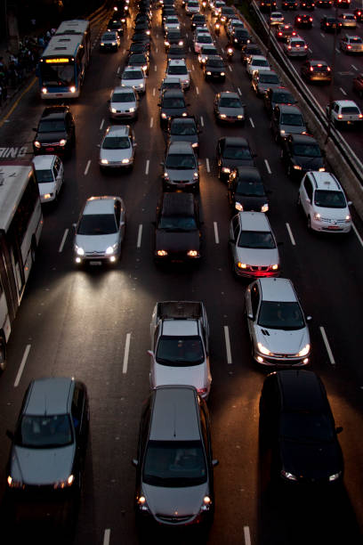 istock Night traffic in the city 1223846432
