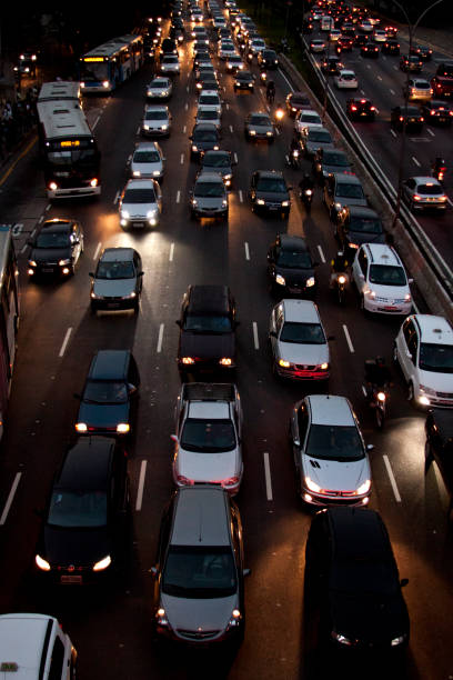 istock Night traffic in the city 1223846436