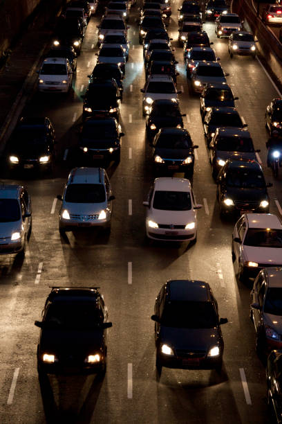 istock Night traffic in the city 1223846444