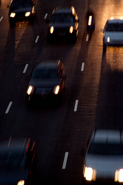 istock Night traffic in the city 1223846502