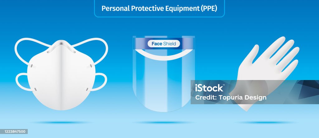 Personal Protection Equipment Vector Illustration Stock Illustration