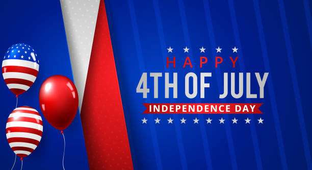 istock Happy 4th of July USA Independence Day greeting card. Vector illustration 1223848922