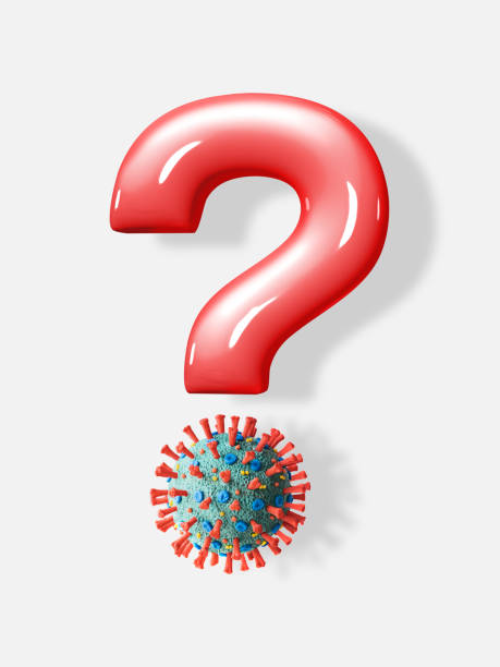 istock Red Question Mark with covid-19 coronavirus on white background 1223848997