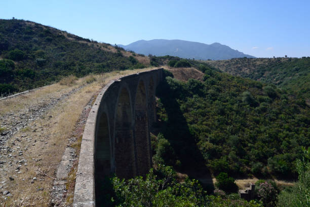istock Section of the former Sulcis mining railway line 1223856742