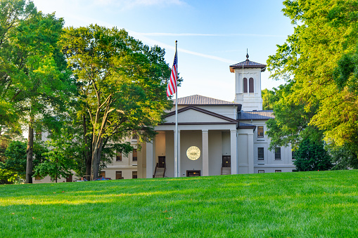 Spartanburg, SC, USA - MAY 2: Shipp Hall on May 2, 2019 at Wofford College in Spartanburg, South Carolina].