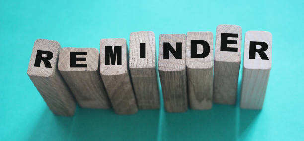 istock REMINDER word made with building blocks. Schedule concept 1223863460