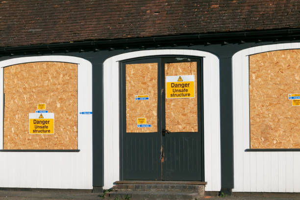 istock Boarded Up Property in Farningham, England 1223863525