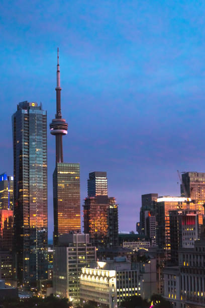 istock Toronto skyline at sunset in Ontario, Canada 1223868222