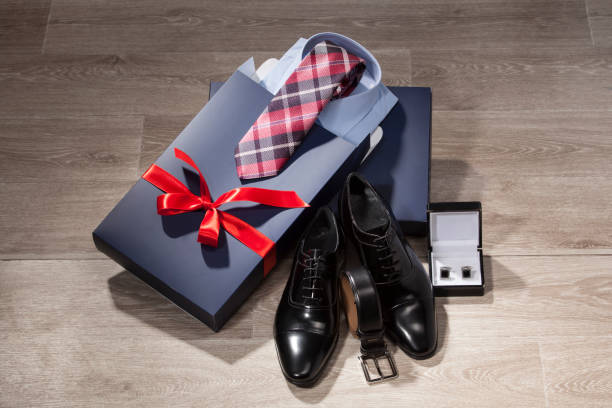 istock Men's fashion gift package. 1223869442