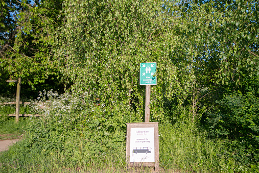 Fire Assembly Point in Lullingstone Country Park near Eynsford, England