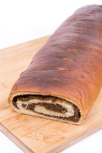 istock Strudel with walnuts on the wooden board 1223872058