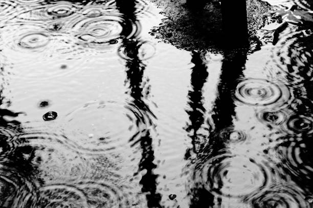 istock Bubble on puddle under the rain on autumn in Buenos Aires 1223872297